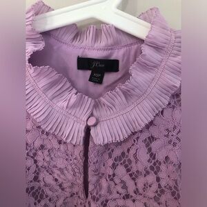 J crew violet lace top size XSP,